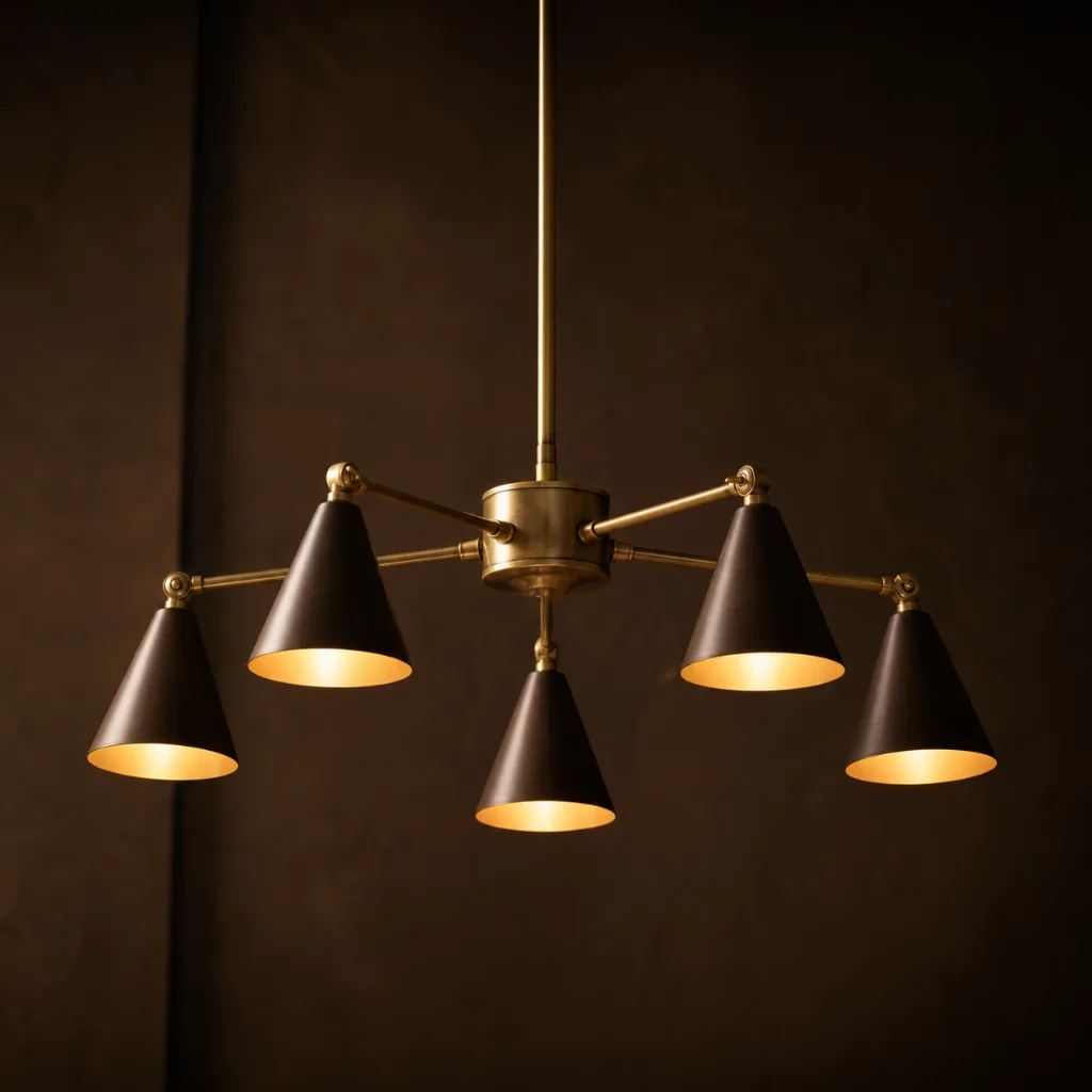 Orbital 5-Light Chandelier — front view