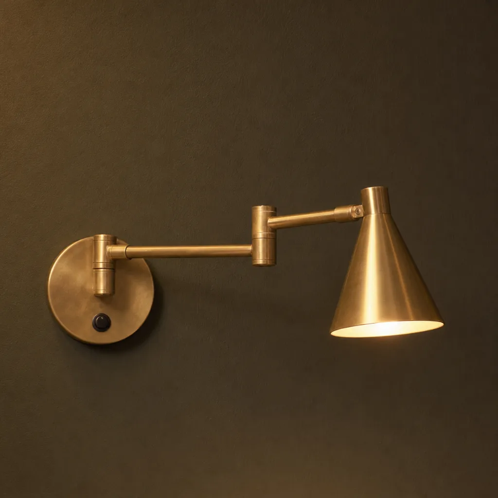 Arco Swing-Arm Sconce — front view