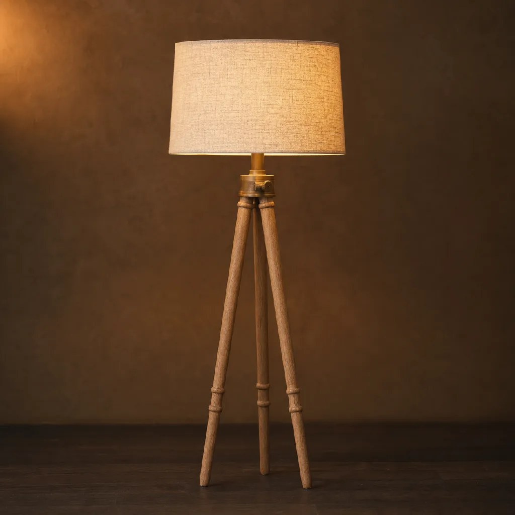 Tripod Surveyor Floor Lamp — front view