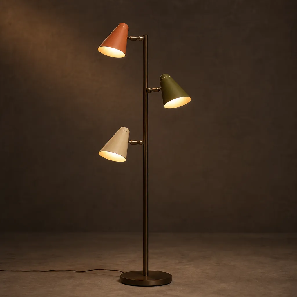 Hearth Three-Shade Floor Lamp — front view