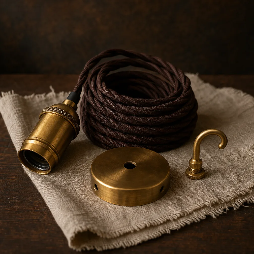 Cloth Cord Pendant Kit — front view