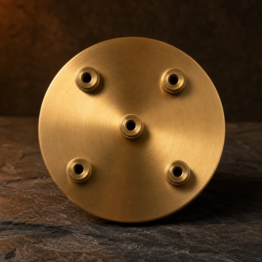 Brass Canopy 5-Port — front view